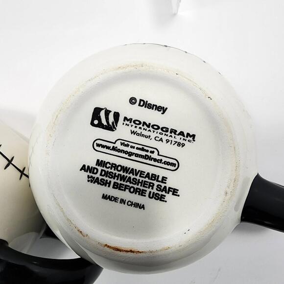 Disney Mugs (x2) 2 sided Nightmare Before Christmas Jack Skellington Tim Burton - Picture 9 of 11